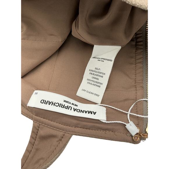 Amanda Uprichard 'Yorke' Tan Polyester Skort Romper Size XS - Picture 4 of 4